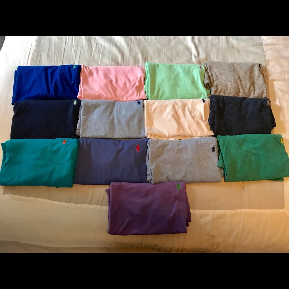 Lot: 13 Polo T-Shirts SIZE MEDIUM